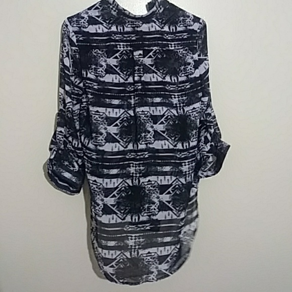 Rue21 Aztec chiffon blouse - Picture 2 of 3